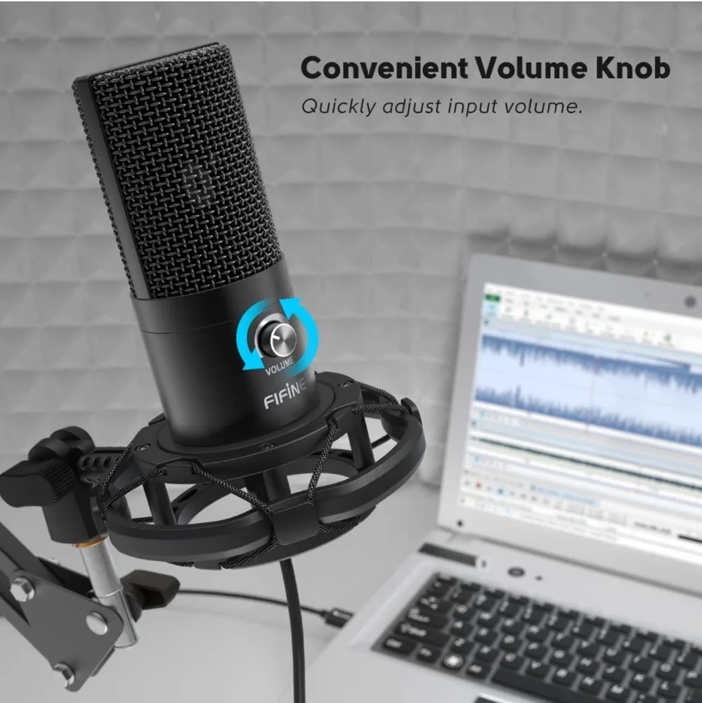 FIFINE Studio Condenser USB Microphone Computer PC Microphone New